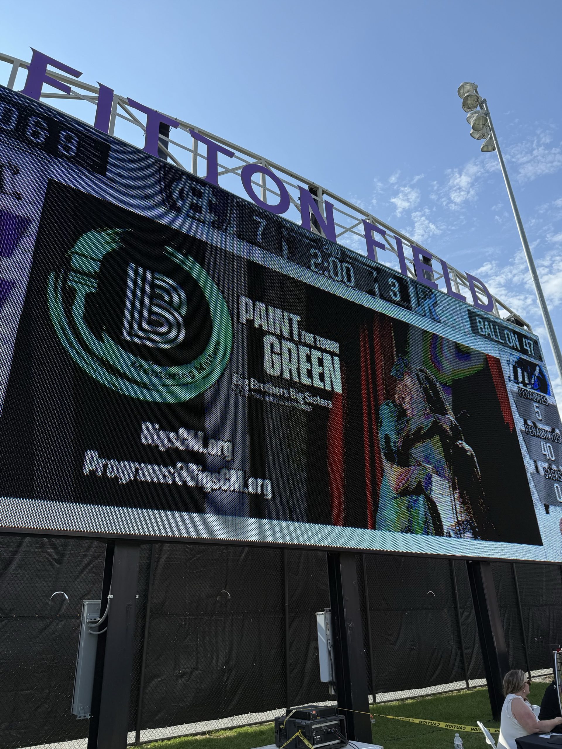 Display at Holy Cross football